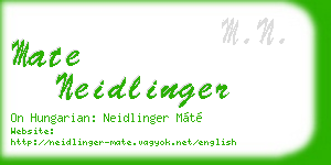 mate neidlinger business card